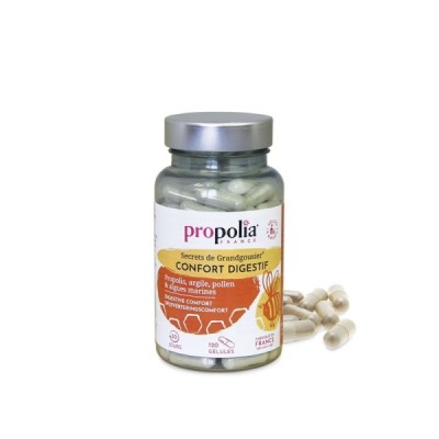 Confort Digestif Propolis, Argile, Pollen et Algues marines – 120 gélules