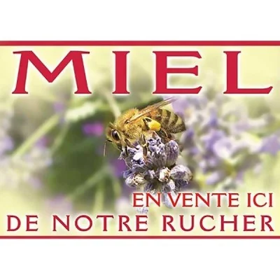 Panneau vente miel modèle Abeille / Lavande Panneau vente miel modèle Abeille / Lavande