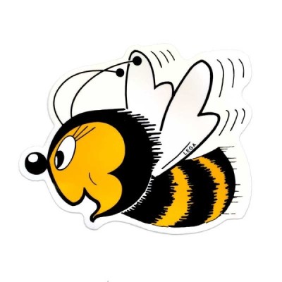 Grand autocollant abeille heureuse