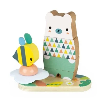 Empilable Ours & Abeille “Pure” en bois