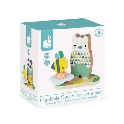 Empilable Ours & Abeille “Pure” en bois