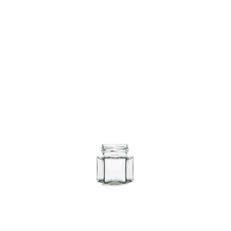 Pot verre hexagonal TO 43 50gr / 47ml