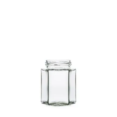 Pot verre hexagonal TO 58 250gr / 195ml Pot verre hexagonal TO 58 250gr / 195ml