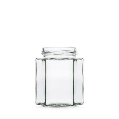 Pot verre hexagonal TO 63 400gr / 288ml