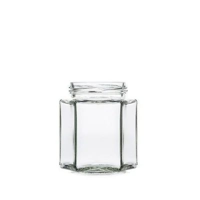 Pot verre hexagonal TO 70 500gr / 390ml Pot verre hexagonal TO 70 500gr / 390ml