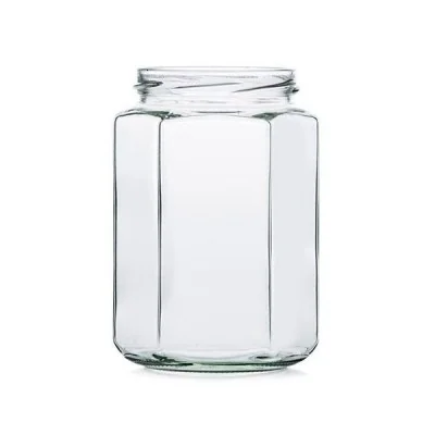 Pot verre hexagonal TO 82 1kg / 770ml Pot verre hexagonal TO 82 1kg / 770ml