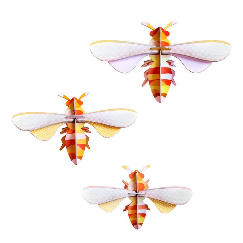 Décoration murale – Set de 3 abeilles
