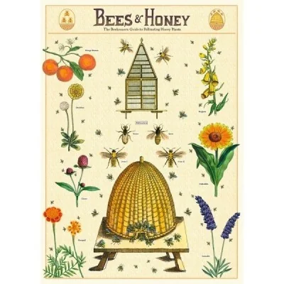 Affiche Abeilles et Miel vintage Cavallini