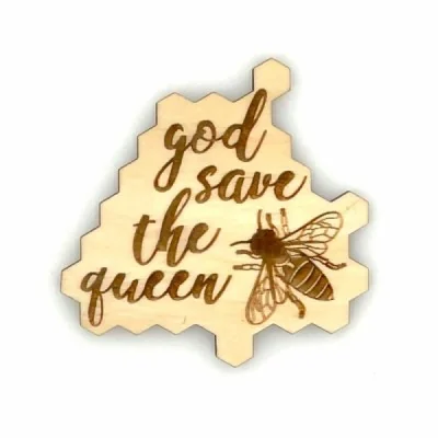 Magnet en bois “God Save the Queen” Magnet en bois “God Save the Queen”