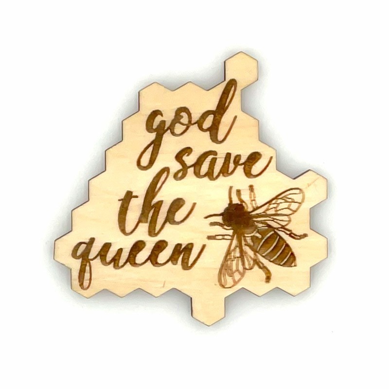 Magnet en bois “God Save the Queen”