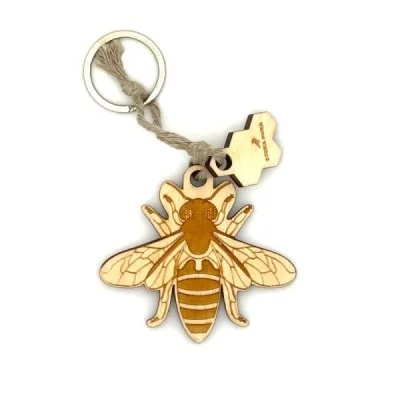 Porte-clé en bois “Abeille”