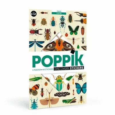 Poster pédagogique INSECTES + 44 stickers