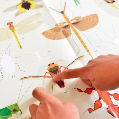 Poster pédagogique INSECTES + 44 stickers