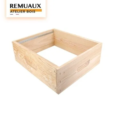 Hausse réversible Dadant crémaillères 10 cadres / bandes lisses