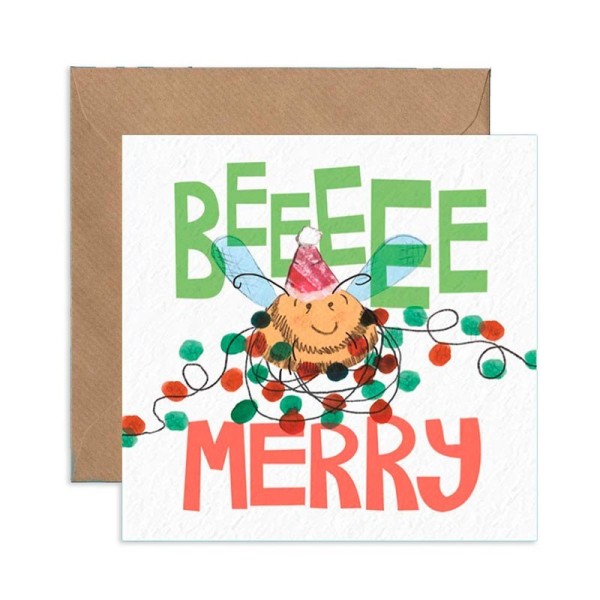 Carte de Noël “Bee Merry”
