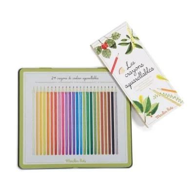 Boîte de 24 crayons aquarellables