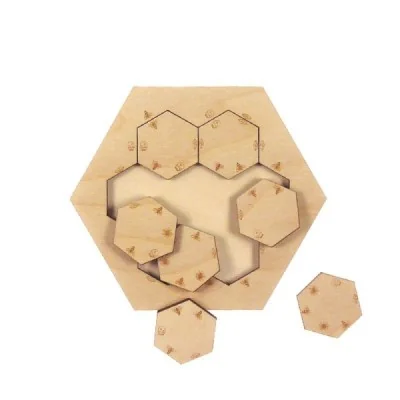 Casse-tête dominos hexagonaux “La Ruche” 7 pièces