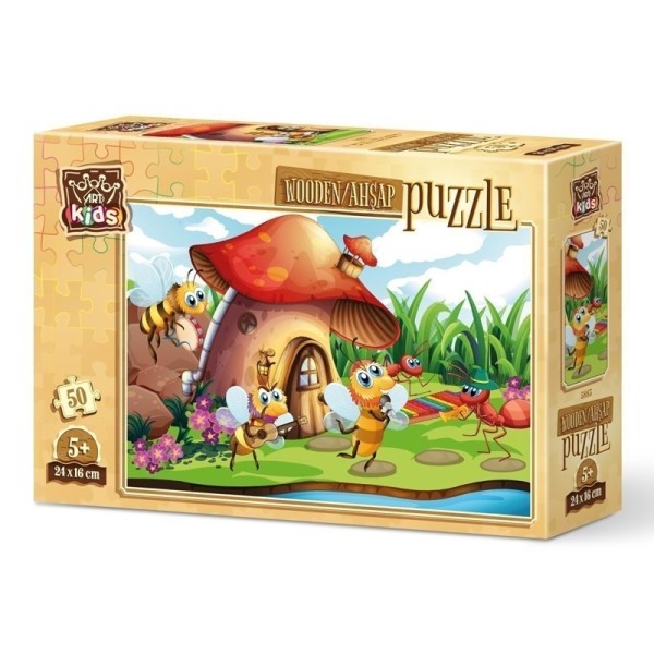 Puzzle en bois Abeilles et orchestre – 50 pièces