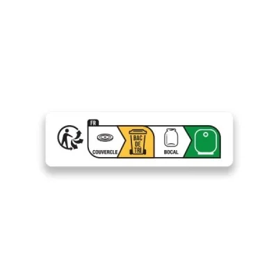 Etiquette “Info-Tri” Pot Verre 40x10mm – Par 1000