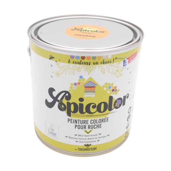 Peinture ruche Apicolor orange 2 litres
