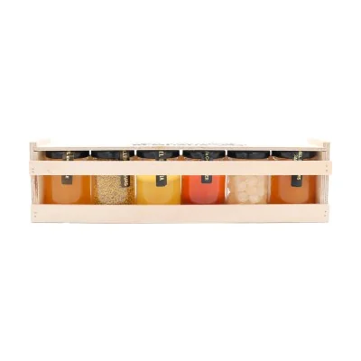 Coffret 6 pots 125g produits de la ruche Apiculture Remuaux