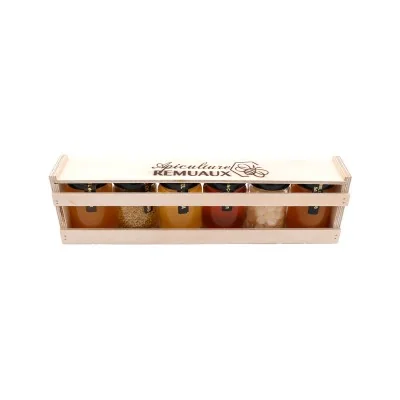 Coffret 6 pots 125g produits de la ruche Apiculture Remuaux