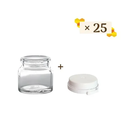 Pilulier 10gr / 12,5ml avec cape inviolable - Lot de 25