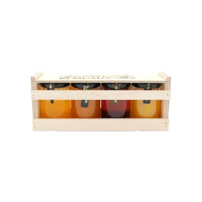 Coffret 4 miels 125g Apiculture Remuaux