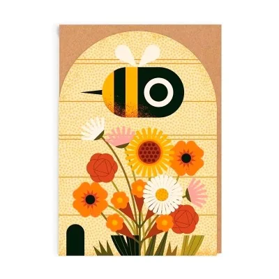 Carte de vœux ou anniversaire Abeille