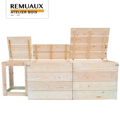 Station de compostage fabriquée par l'atelier de menuiserie Apiculture Remuaux dans le Tarn Station de compostage fabriquée par l'atelier de menuiserie Apiculture Remuaux dans le Tarn