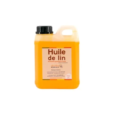 Bidon de 1 litre d'huile de lin Bidon de 1 litre d'huile de lin
