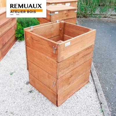 Composteur 300L ouvert avec fermetures goupilles Composteur 300L ouvert avec fermetures goupilles