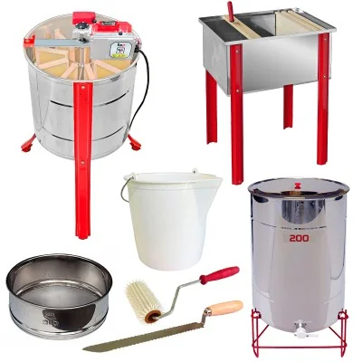 Kit miellerie pour apiculteur amateur possédant plus de 10 ruches Kit miellerie pour apiculteur amateur possédant plus de 10 ruches