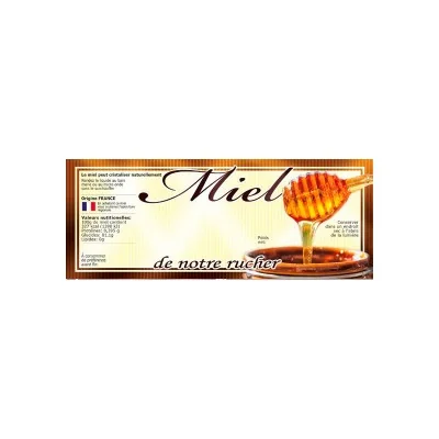 Etiquettes adhésives Miel de notre rucher Etiquettes adhésives Miel de notre rucher