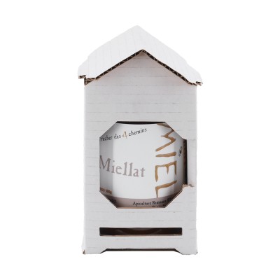 Coffret en carton blanc "Miniruche" pour 1 pot 500g