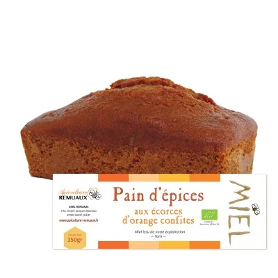 Pain d’épices BIO aux écorces d’oranges confites
