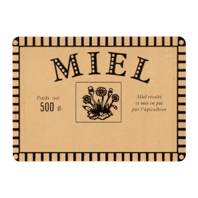 Étiquettes adhésives modèle Rustique pour pot de de miel 500g