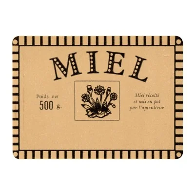 Étiquettes adhésives modèle Rustique pour pot de de miel 500g Étiquettes adhésives modèle Rustique pour pot de de miel 500g