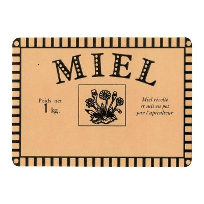 Étiquettes adhésives modèle Rustique pour pot de de miel 1 kg