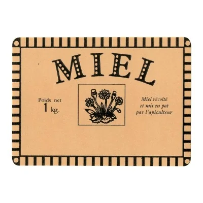 Étiquettes adhésives modèle Rustique pour pot de de miel 1 kg Étiquettes adhésives modèle Rustique pour pot de de miel 1 kg