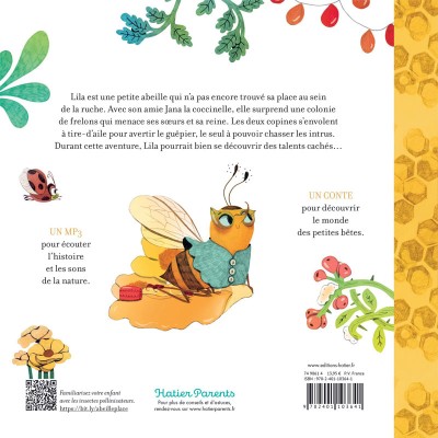 Quatrième de couverture du livre "L'abeille qui cherchait sa place"