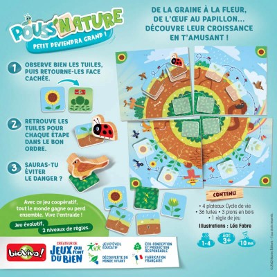 Pouss'Nature - Jeu de société à partir de 3 ans