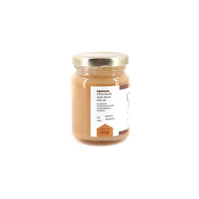 Pot de 100 grammes de caramiel. Pot de 100 grammes de caramiel.