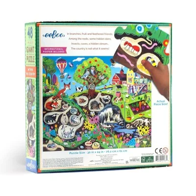 Puzzle Eeboo 48 pièces : La vie sous terre Puzzle Eeboo 48 pièces : La vie sous terre