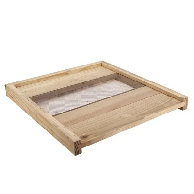 Plateau bois aéré 500x525 mm avec grillage inox 450x17 mm pour ruche 12 cadres Dadant ou Langstroth Plateau bois aéré 500x525 mm avec grillage inox 450x17 mm pour ruche 12 cadres Dadant ou Langstroth