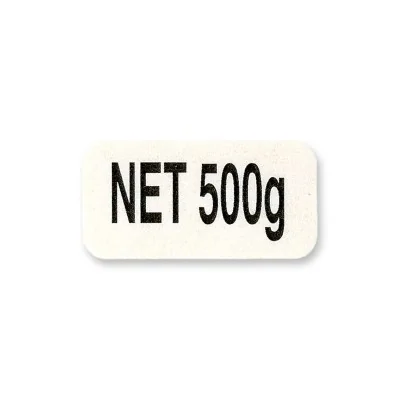 Rouleau de 1000 étiquettes autocollantes "Net 500g" pour pots de miel – format 20 x 10 mm, adhésif permanent