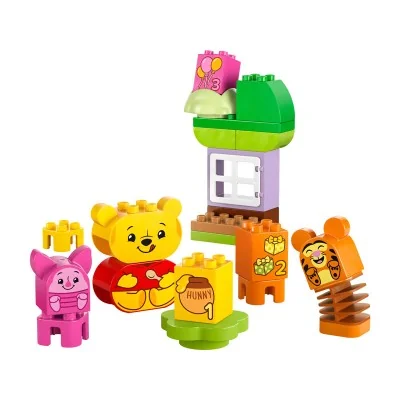 Set LEGO DUPLO Disney anniversaire Winnie l’Ourson – cabane dans l’arbre, briques numérotées et jouets d’éveil