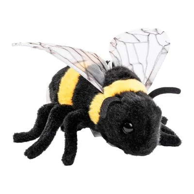 Bourdon en peluche suspendu avec ailes transparentes - jouet éducatif