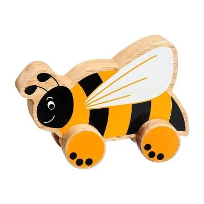 Abeille à pousser en bois équitable Lanka Kade - jouet artisanal pour bébé et enfant