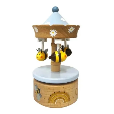 Carrousel musical en bois ToysLink – abeilles dansantes pour enfants
